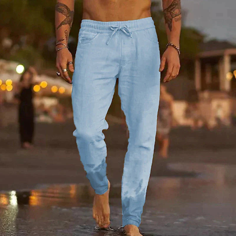 Rivello — Pantalones de Playa de Lino