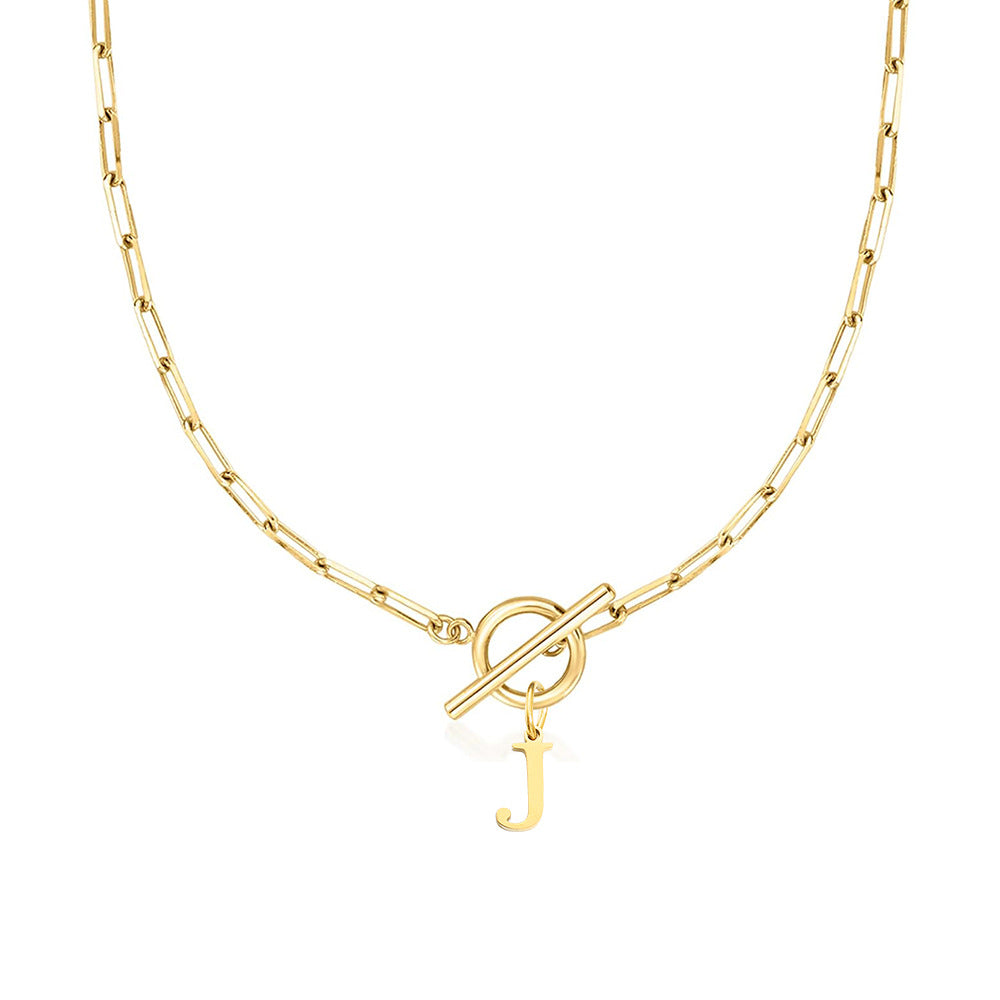 Collar Inicial — Cadena de Clip de Papel