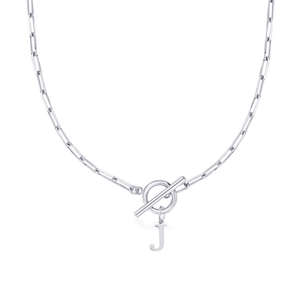 Collar Inicial — Cadena de Clip de Papel