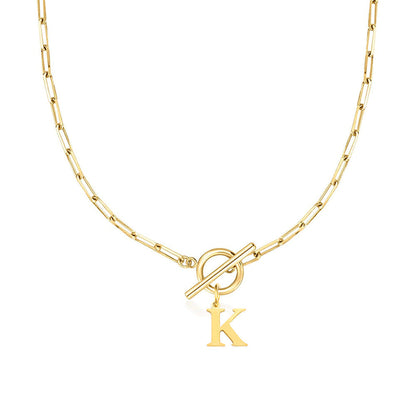Collar Inicial — Cadena de Clip de Papel