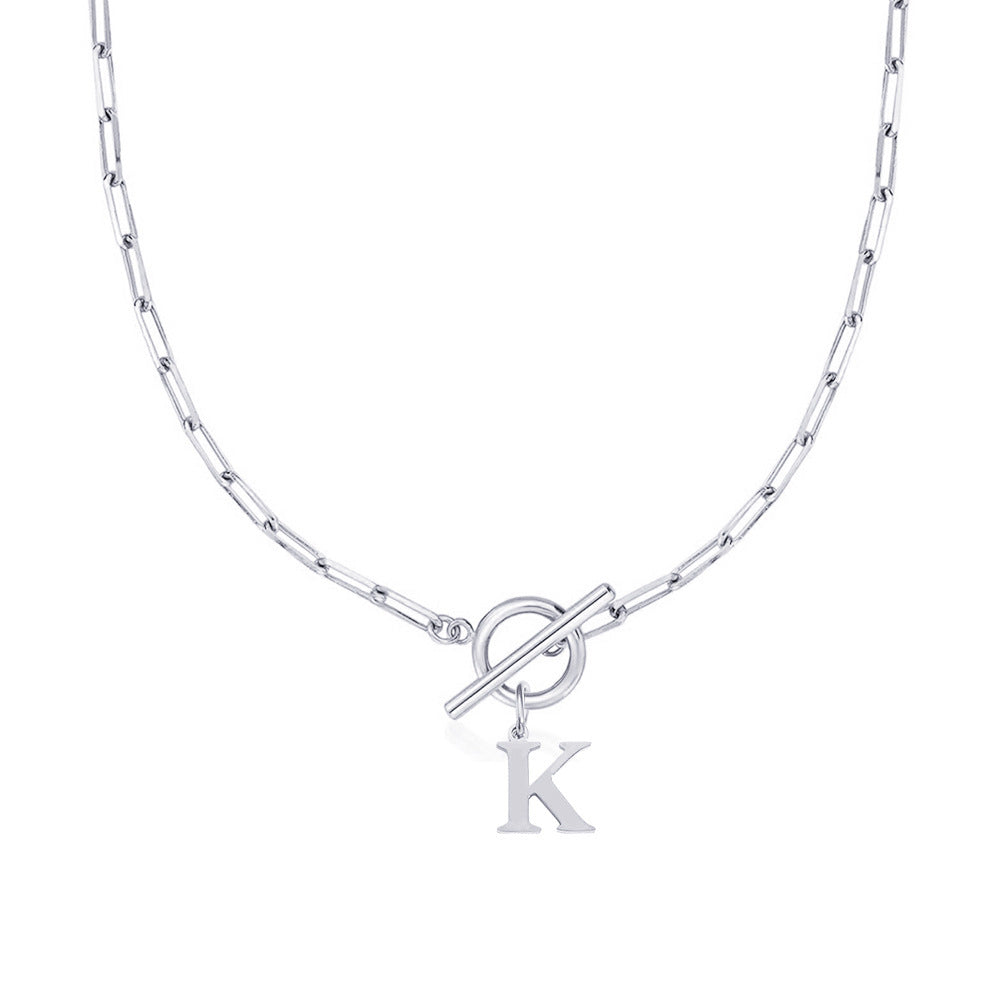 Collar Inicial — Cadena de Clip de Papel