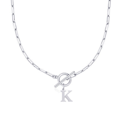 Collar Inicial — Cadena de Clip de Papel