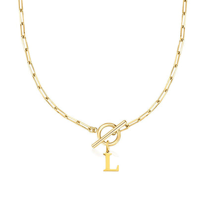 Collar Inicial — Cadena de Clip de Papel