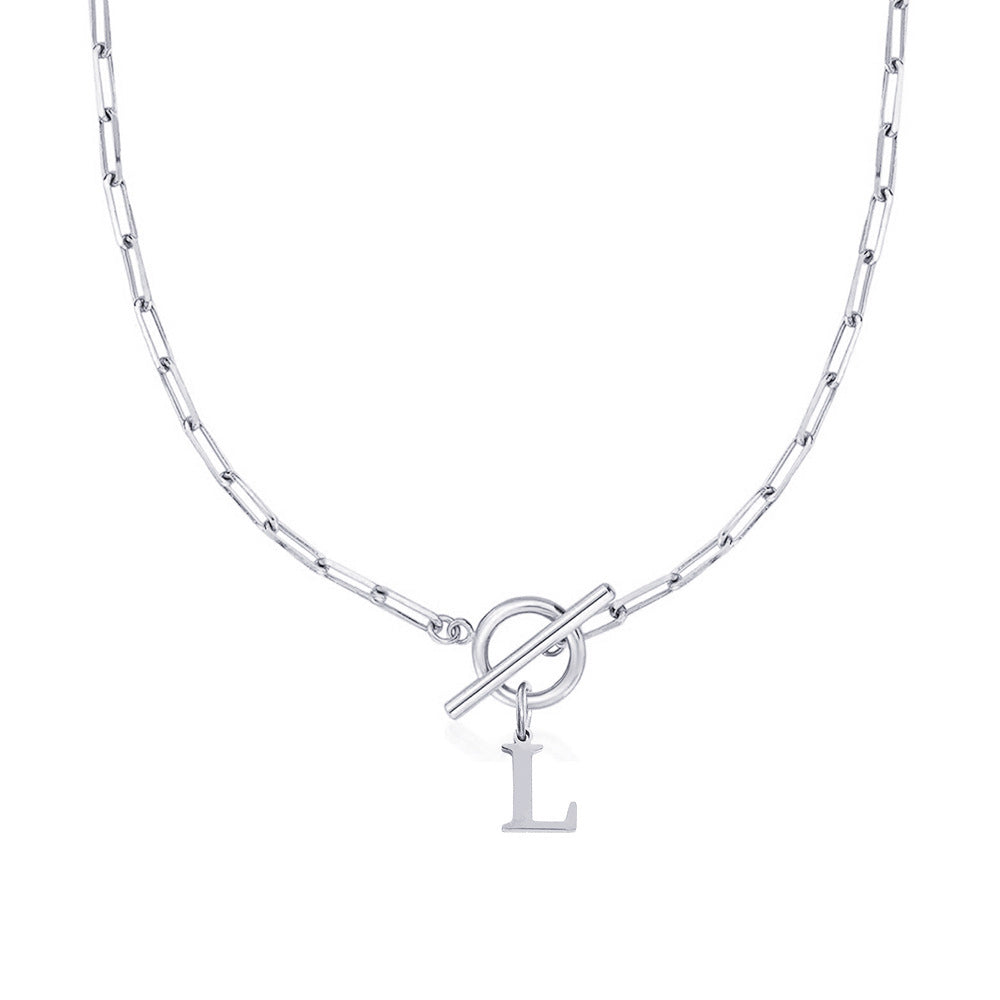 Collar Inicial — Cadena de Clip de Papel