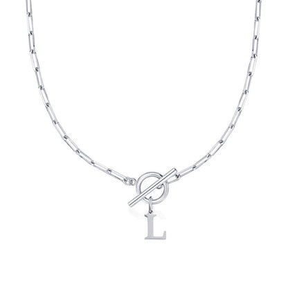 Collar Inicial — Cadena de Clip de Papel