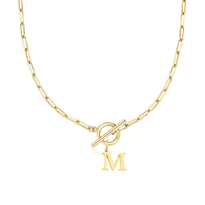 Collar Inicial — Cadena de Clip de Papel