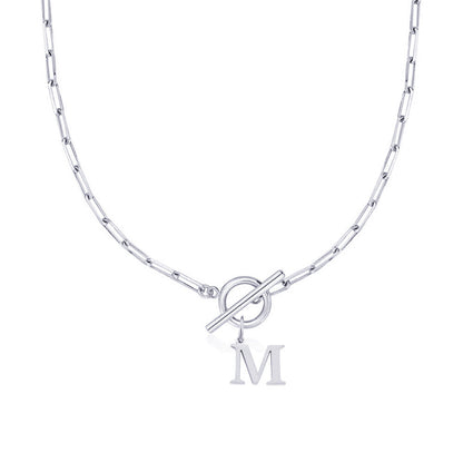 Collar Inicial — Cadena de Clip de Papel