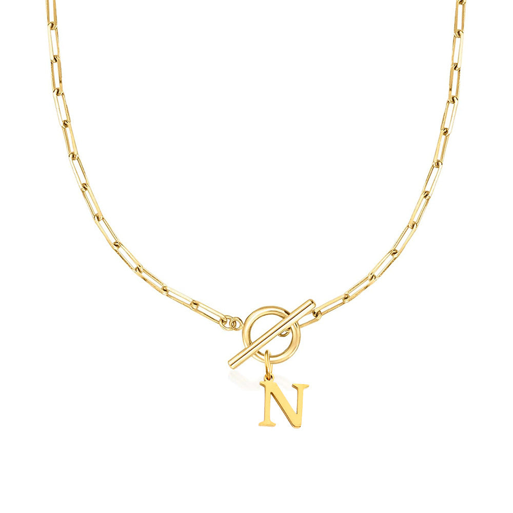 Collar Inicial — Cadena de Clip de Papel