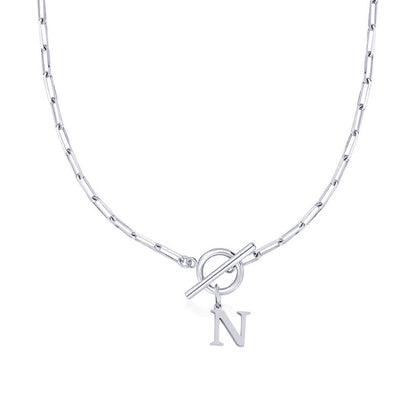 Collar Inicial — Cadena de Clip de Papel