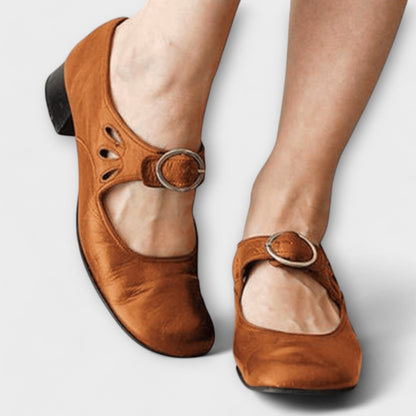 Iveta - Cómodos Zapatos Mary Jane con Tacón Bloque