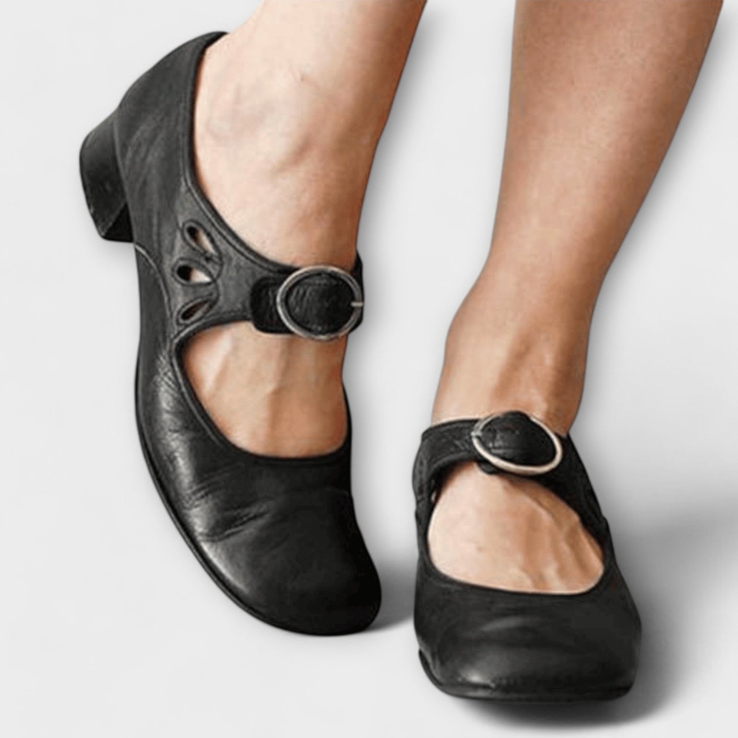Iveta - Cómodos Zapatos Mary Jane con Tacón Bloque