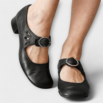 Iveta - Cómodos Zapatos Mary Jane con Tacón Bloque