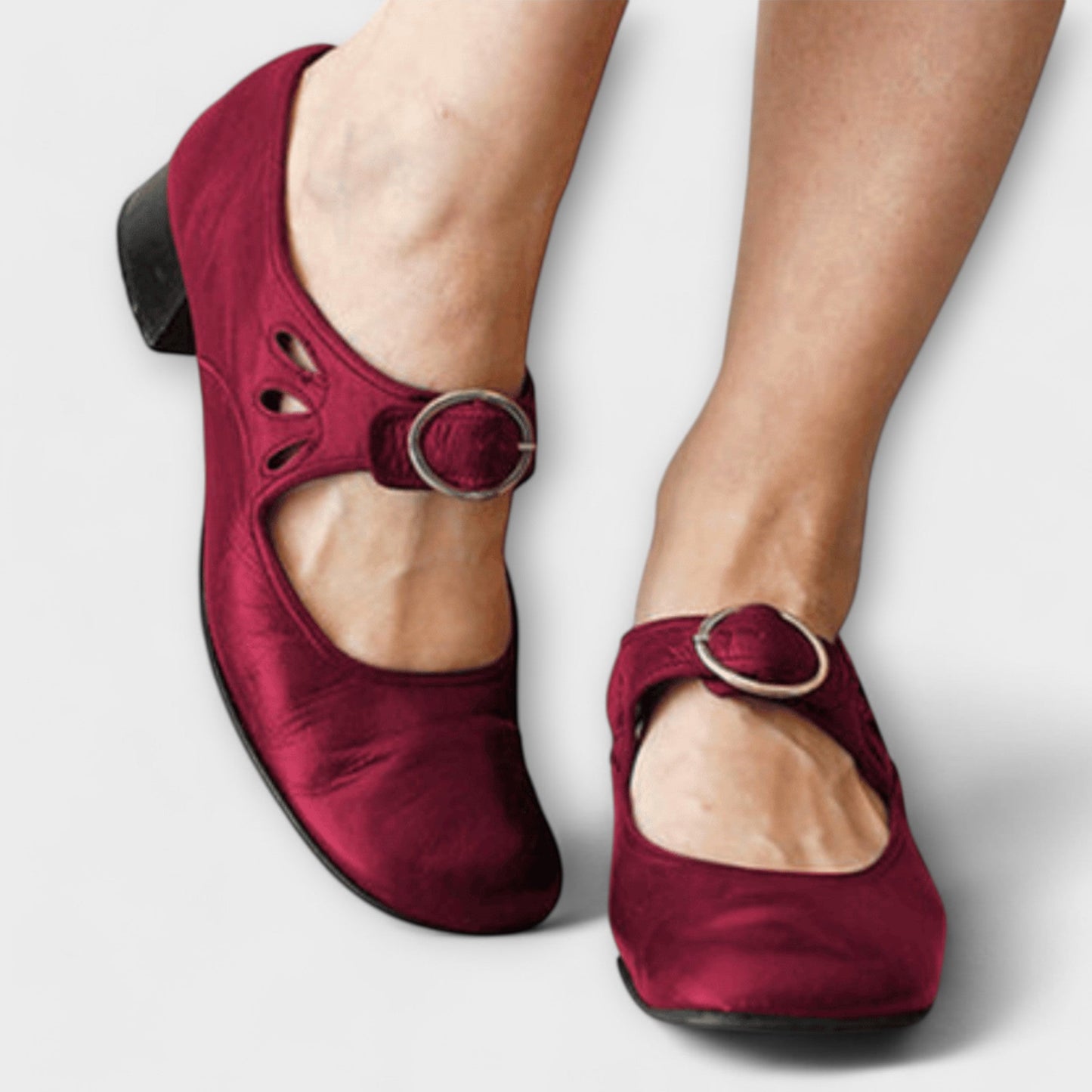 Iveta - Cómodos Zapatos Mary Jane con Tacón Bloque