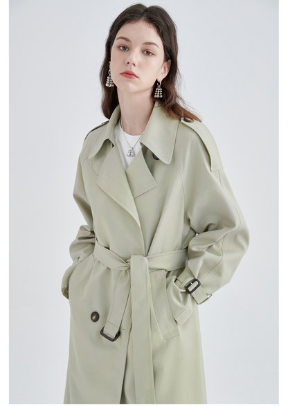Trench Coat Británico de Largo Medio
