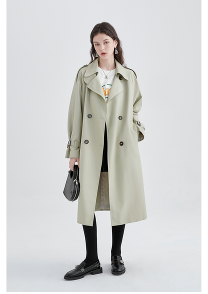 Trench Coat Británico de Largo Medio