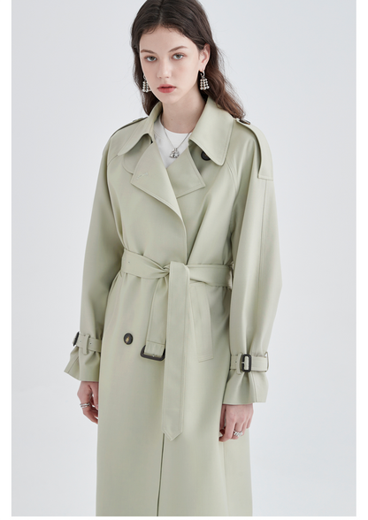 Trench Coat Británico de Largo Medio