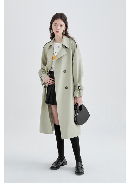 Trench Coat Británico de Largo Medio