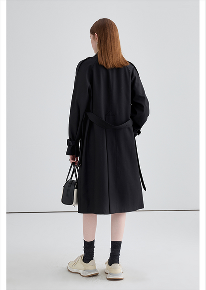 Trench Coat Británico de Largo Medio