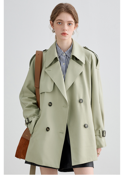Trench Coat Británico de Largo Medio