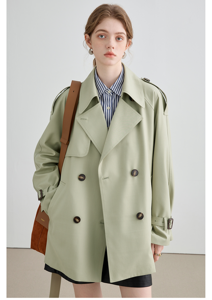 Trench Coat Británico de Largo Medio