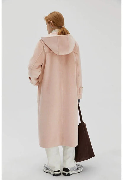 Abrigo de Lana Melton con Capucha