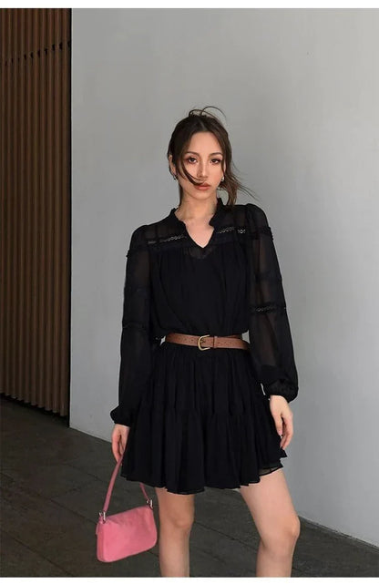 Vestido Camisa Blanco Estilo Francés de Verano