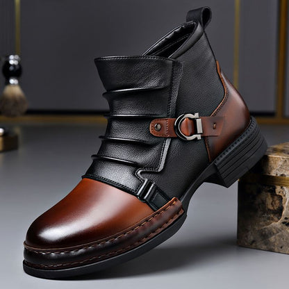 Botas de Cuero para Hombre - Elegante Bicolor