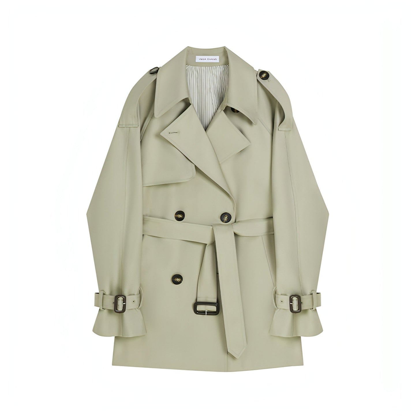 Trench Coat Británico de Largo Medio