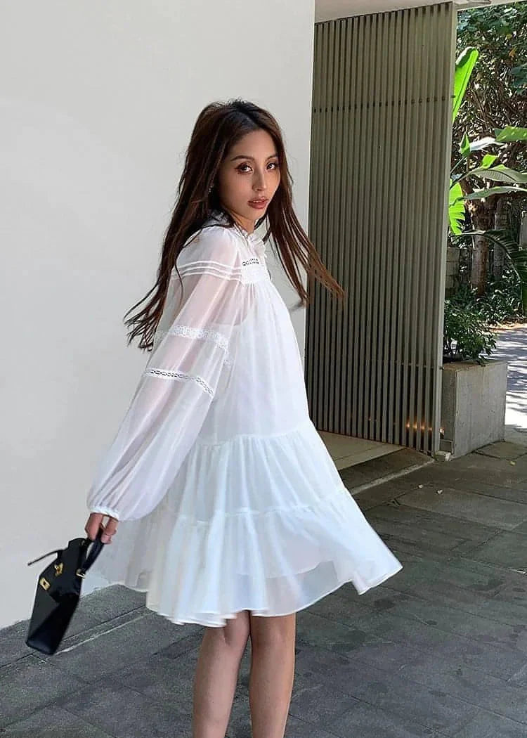 Vestido Camisa Blanco Estilo Francés - Chic y Cómodo Vestido