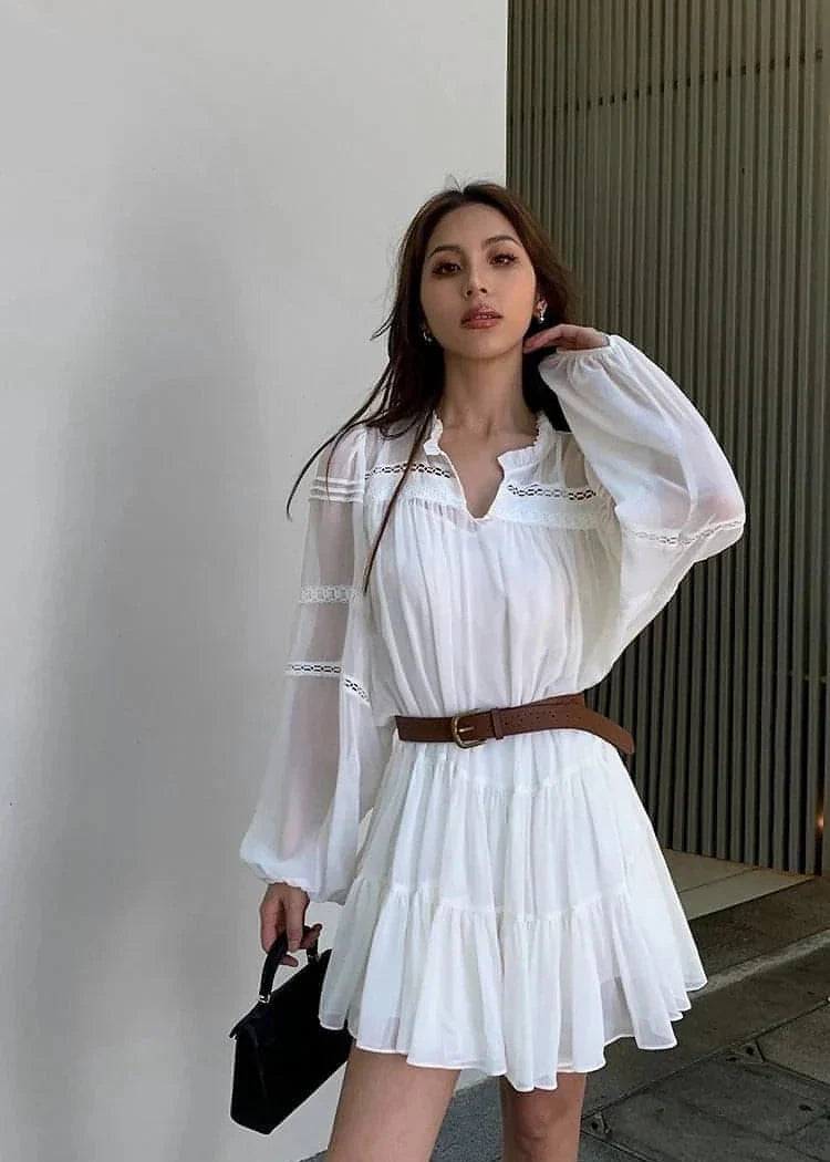Vestido Camisa Blanco Estilo Francés - Chic y Cómodo Vestido