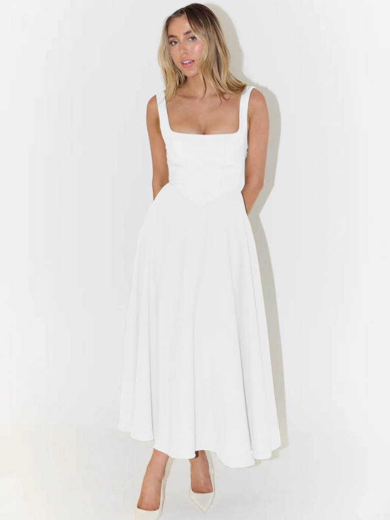 Melis Grace — Vestido Midi Elegante para Mujeres