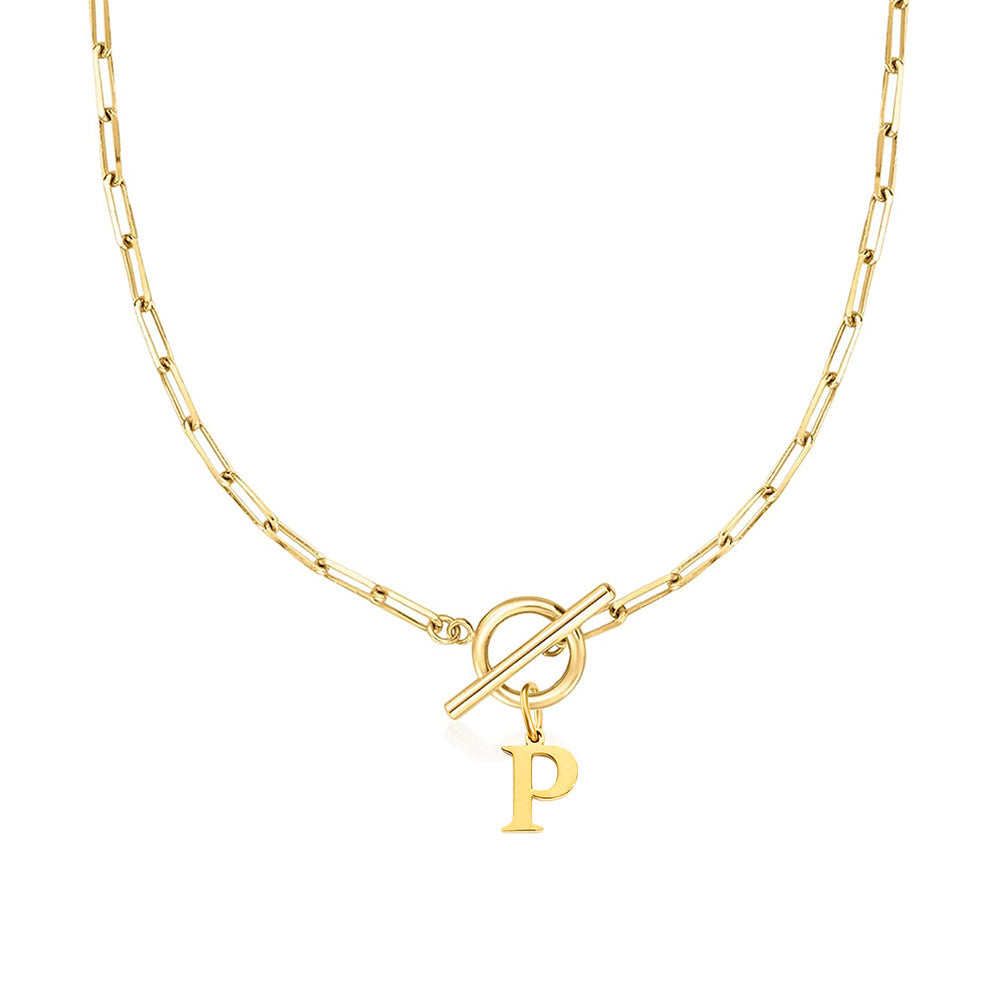 Collar Inicial — Cadena de Clip de Papel