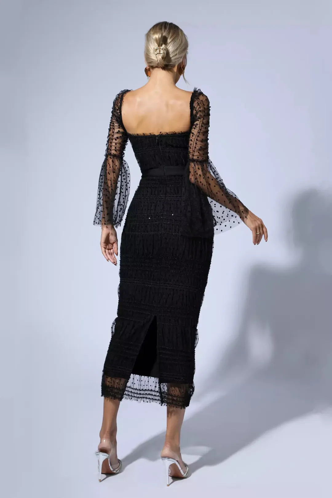 Vestido Midi — Malla de Lentejuelas