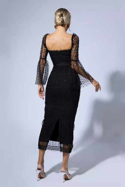 Vestido Midi — Malla de Lentejuelas