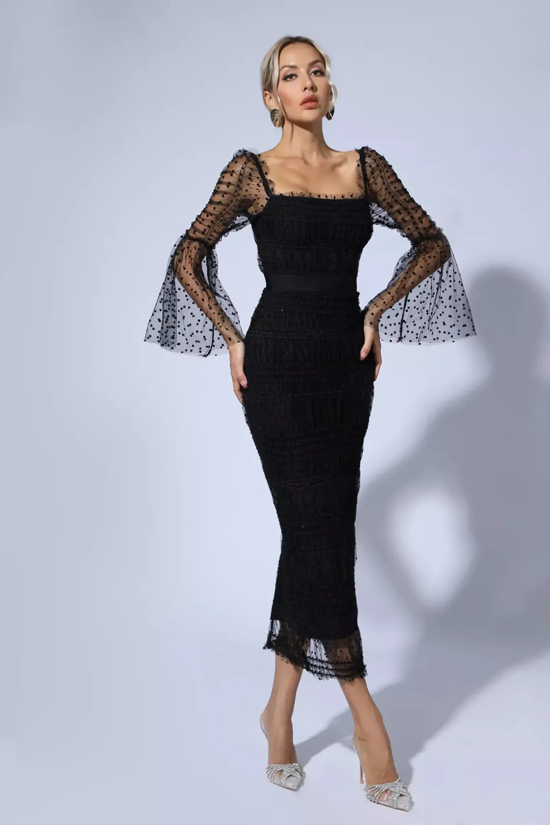 Vestido Midi — Malla de Lentejuelas