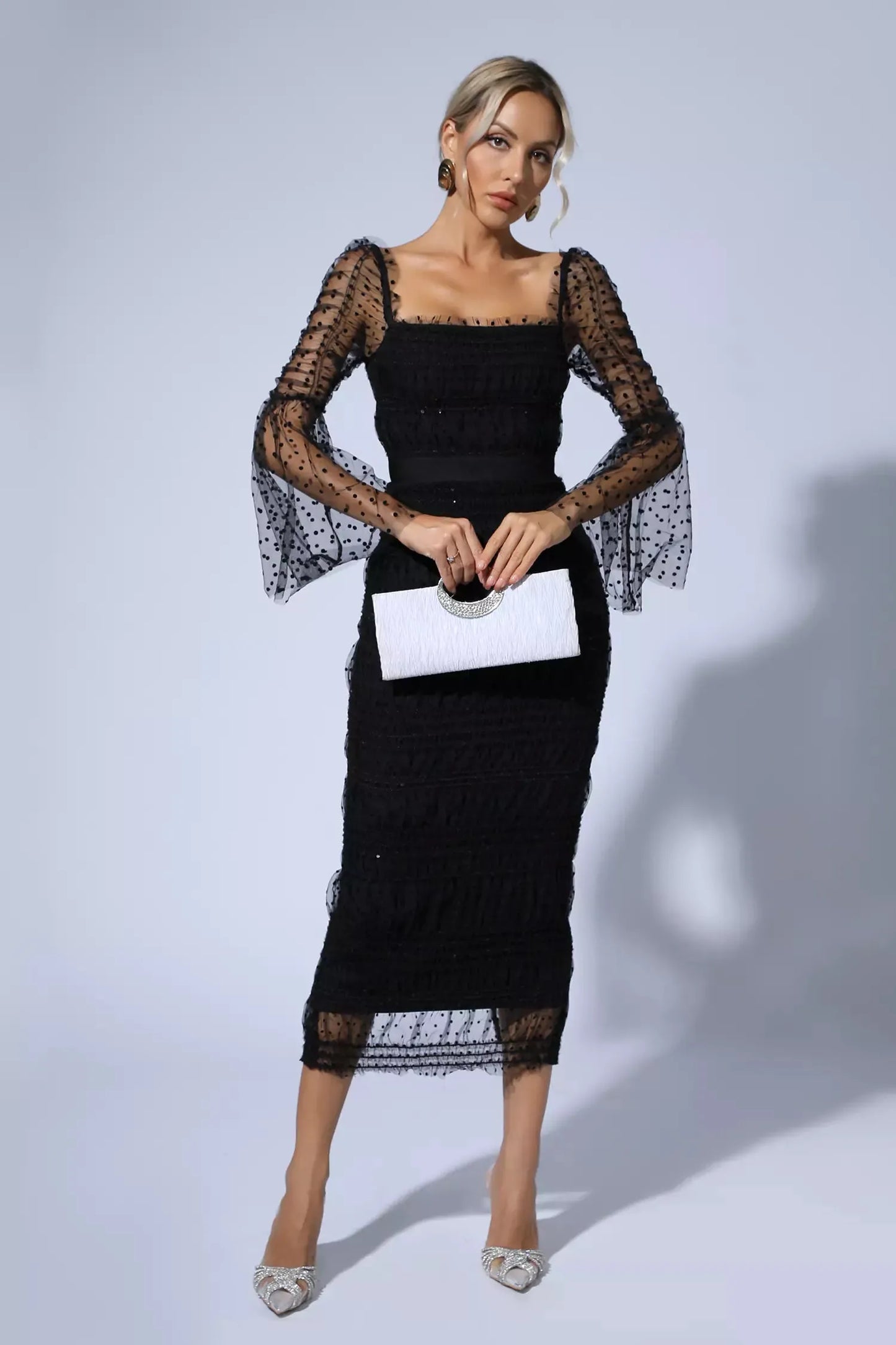 Vestido Midi — Malla de Lentejuelas