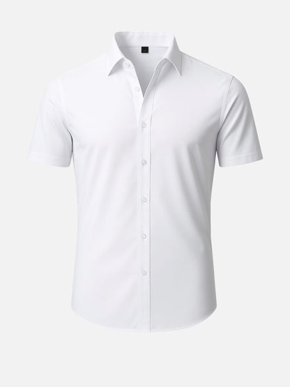 Camisa Sin Planchado con Estiramiento en 4 Direcciones – Botones Transparentes