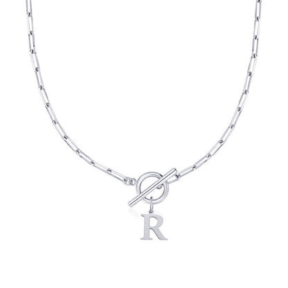 Collar Inicial — Cadena de Clip de Papel