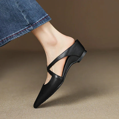 Mules de Cuero Genuino Aluna