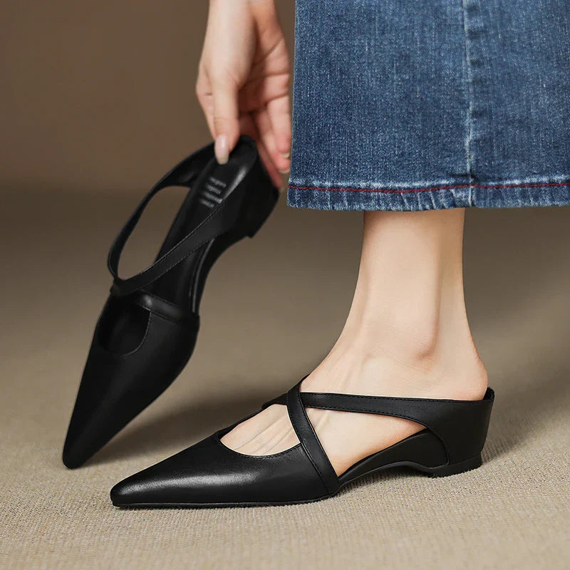 Mules de Cuero Genuino Aluna