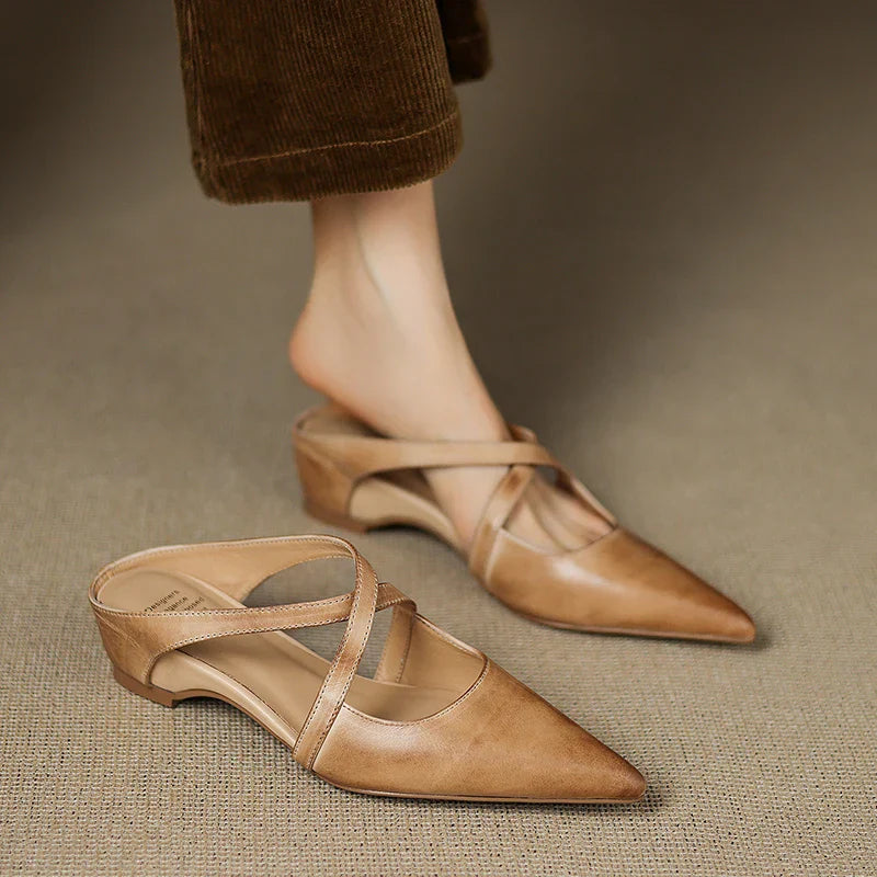 Mules de Cuero Genuino Aluna