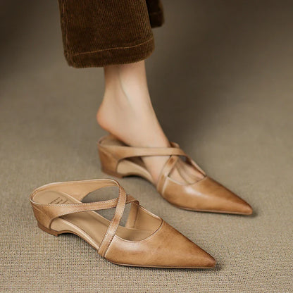 Mules de Cuero Genuino Aluna