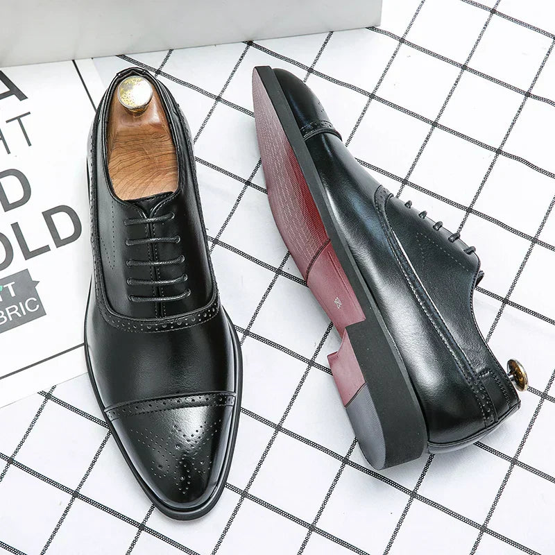 Zapatos Oxford Elegantes — Clásicos de Cuero Premium