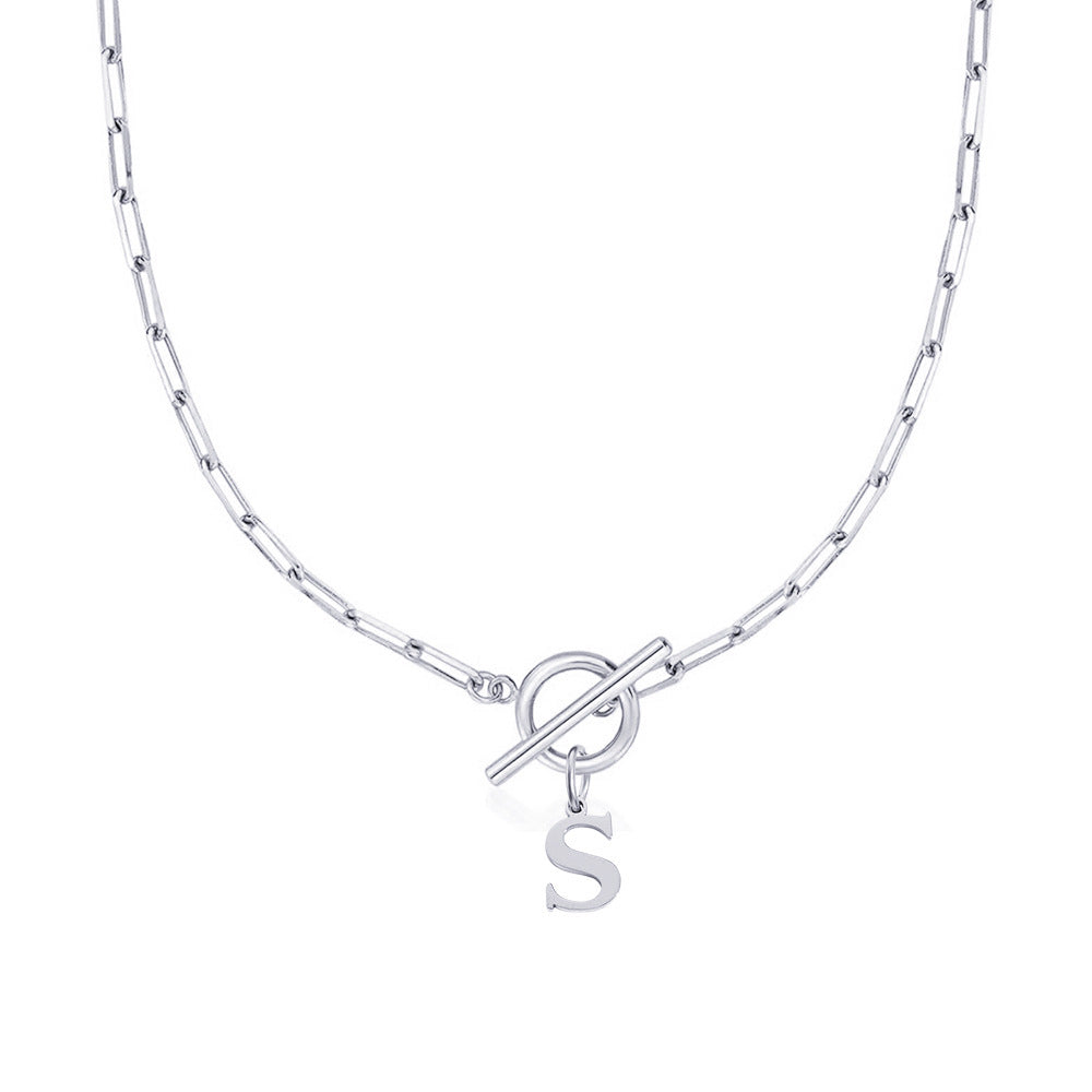 Collar Inicial — Cadena de Clip de Papel