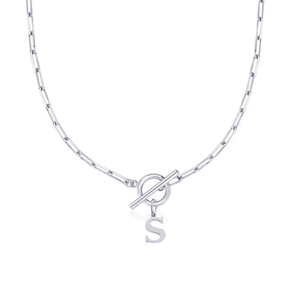 Collar Inicial — Cadena de Clip de Papel