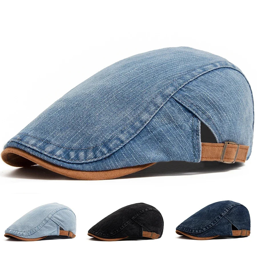 Thijs | Gorra plana de denim premium