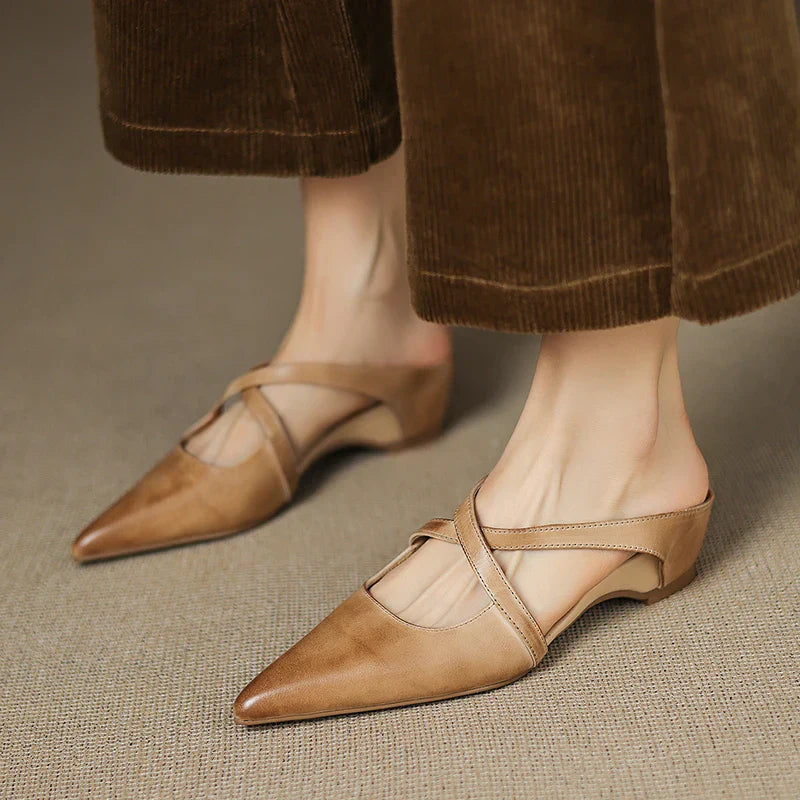 Mules de Cuero Genuino Aluna