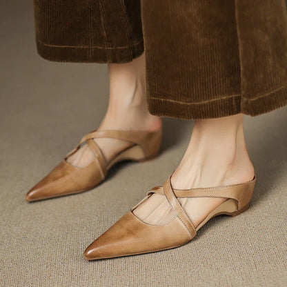 Mules de Cuero Genuino Aluna