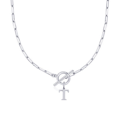 Collar Inicial — Cadena de Clip de Papel