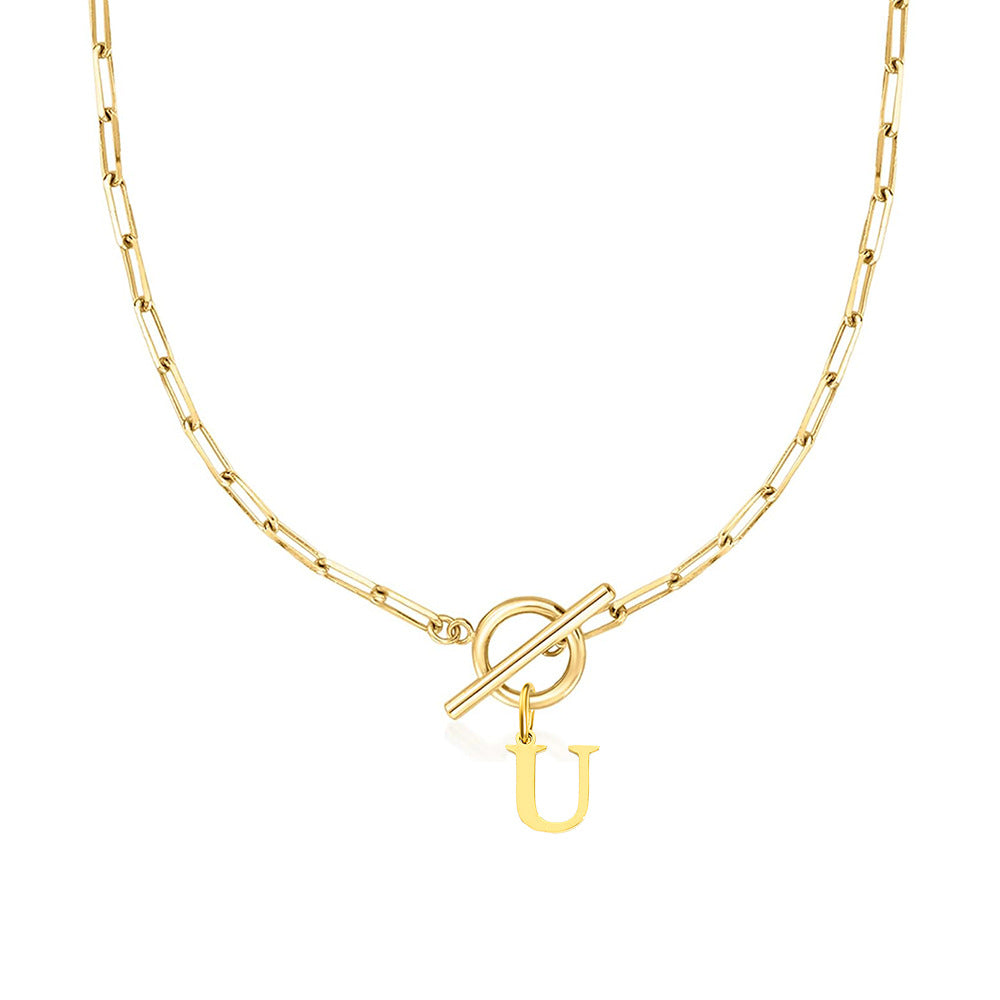 Collar Inicial — Cadena de Clip de Papel